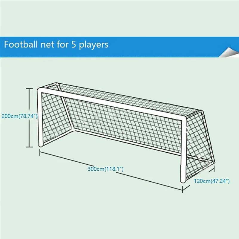 Football Net For Soccer Goal Post Junior Sports Training 3m x 2m 1.2m x 1.8m Football Net Foldable Portable Soccer Net Kids