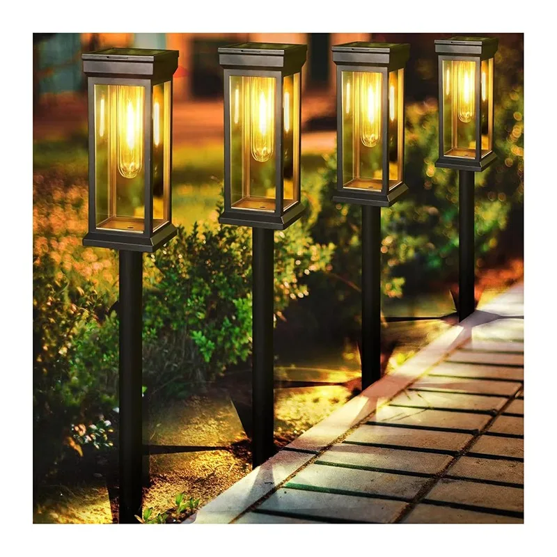 

Outdoor Tungsten Bulb Solar Garden Lights for Llawn Patio Yard Walkway