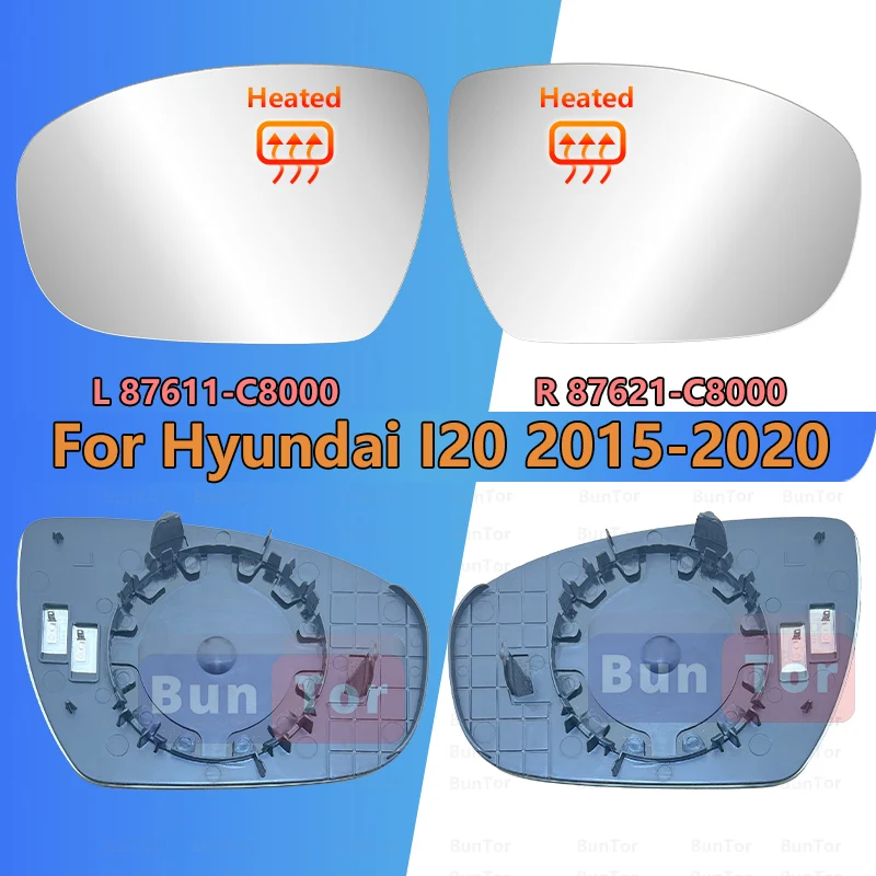 

For HYUNDAI Elite i20 Active 2015 2016 2017 2018 2019 2020 Side Rearview Mirror Glass With Heated/87611/21-C8000/Car Wing Mirror