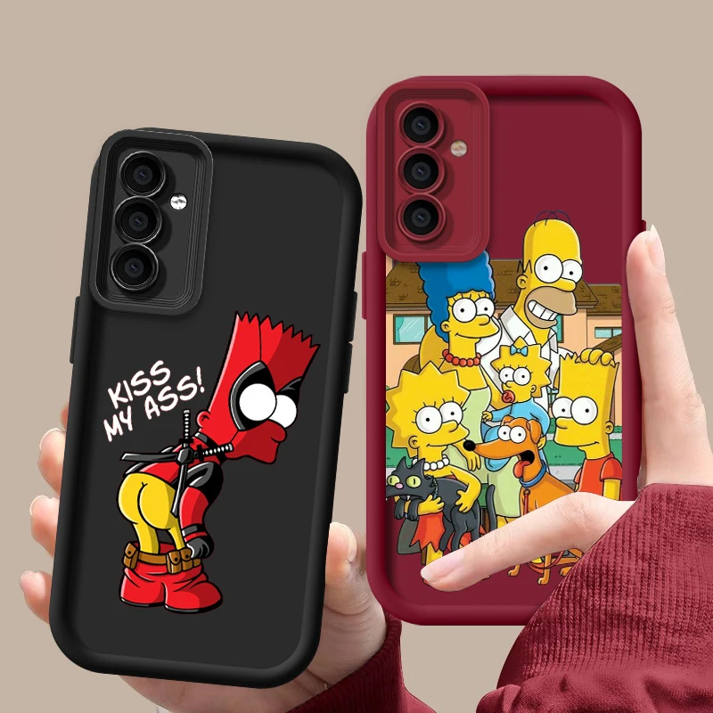 Funny Cartoon The Simpson For OPPO A98 94 92 78 76 74 72 58 57 54 53 2020 Find X5 3 Pro 5G 4G Soft Eye Ladder Phone Case