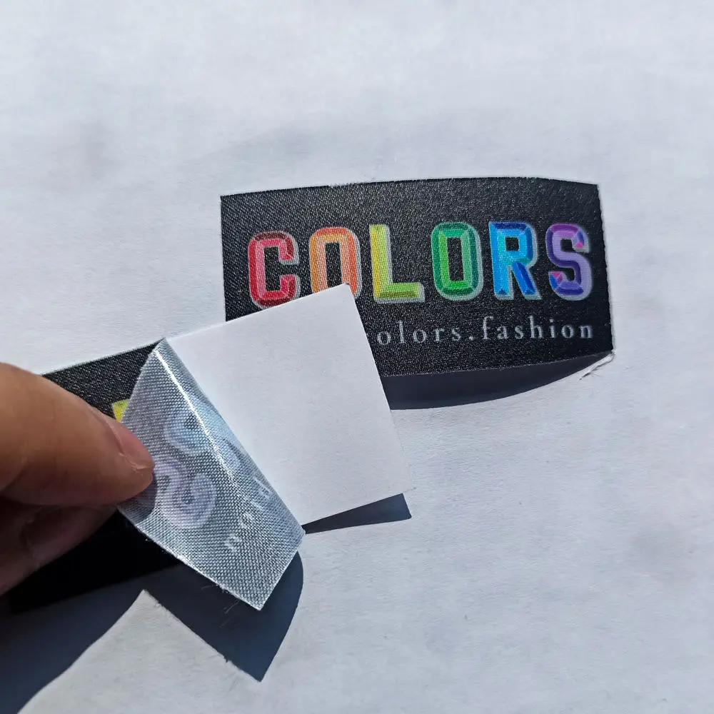 Custom Self-Adhesive Satin Ribbon Clothing Labels - No Sew Collar Tags & Wash Care Labels for Garments, Shoes, Bags  Labels