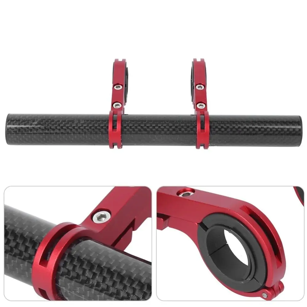 Carbon Fiber Bike Extension Bracket Aluminum Alloy 3 Colors Bike Handlebar Extender Multifunction 20cm Code Table Light Support
