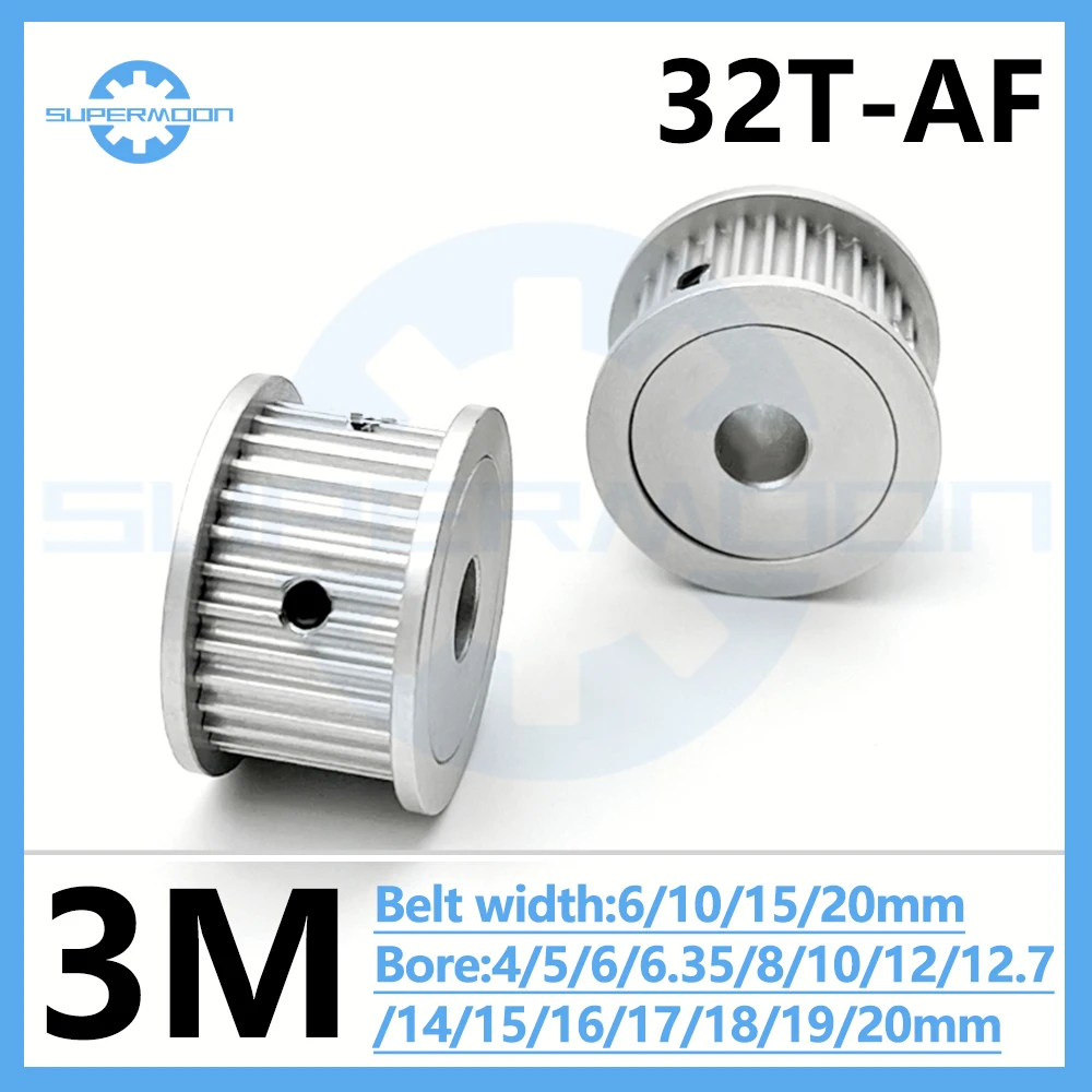 HTD 3M 32 Teeth Timing Pulley Bore 4/5/6/6.35/8/10/12/12.7/14/15/16/17/18/19/20mm For Belt Width 6-20mm Transmission Wheel Parts