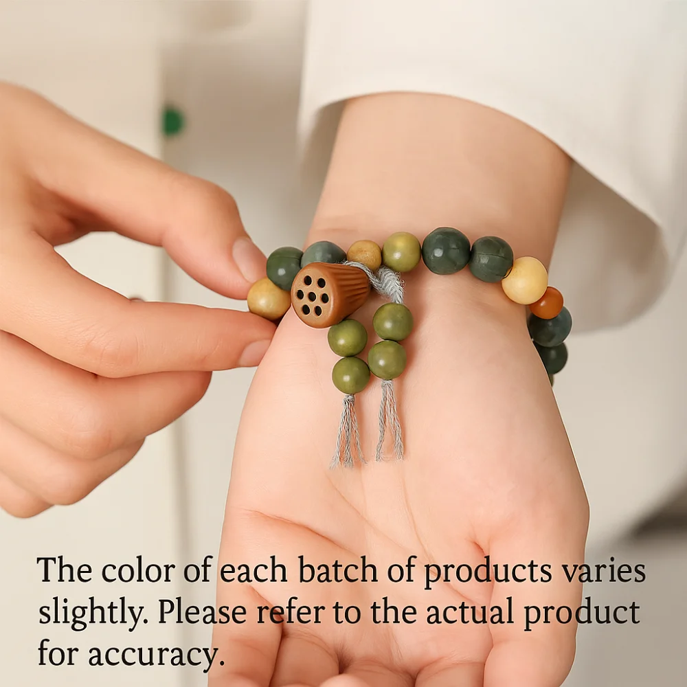 new Beaded Design Tibetan Buddha Bracelet Lotus Pattern Versatile Buddha Prayer Bracelets Simple Bodhi Lotus Bracelet