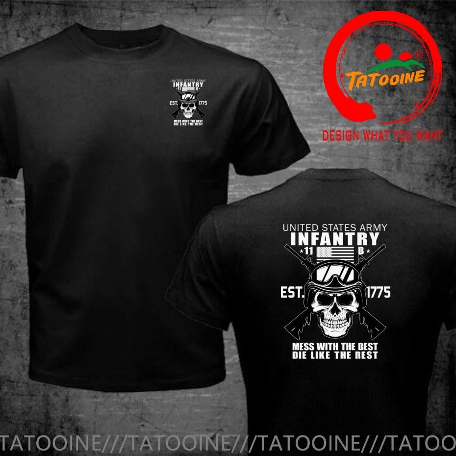 United States Military Division US Army Infantry T Shirt Men Fashion Trendy Casual Clothing Stylish Tops Tee Shirt Leisure Tshir