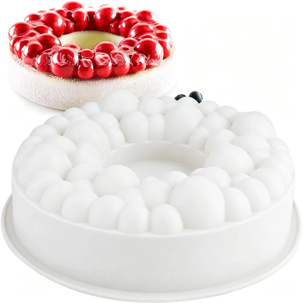 Silikon-Kuchenformen, Runde Silikonformen, Langlebige Backformen für DIY-Kuchen, Mousse-Kuchen und Dekorationen, Küchen-Backzubehör