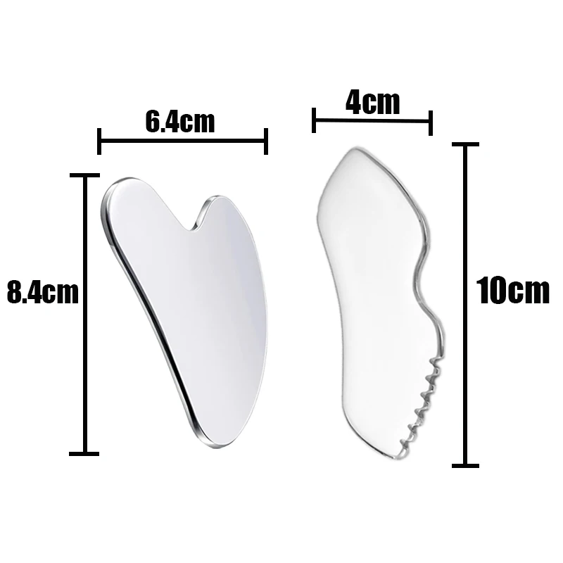 1-delig roestvrij staal gezichtsgua sha schrapen massage tool voor huidverzorging afslanken en ontspanning schoonheidsaccessoires