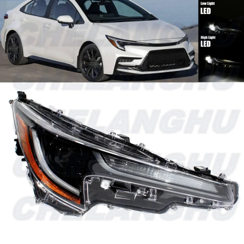 

LED HeadLight For Toyota Corolla SE 2023 2024 Right Side Front HeadLamp DRL With LED Bulbs car accessories 81110-12N20