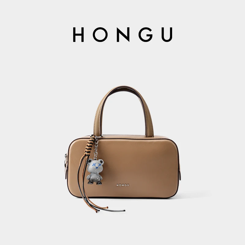 

HONGU Women's Shoulder Bags 2025 Autumn Retro Crossbody Bowling Bag Synthetic Leather Luxury Small Bag Birthday Gift H5136634