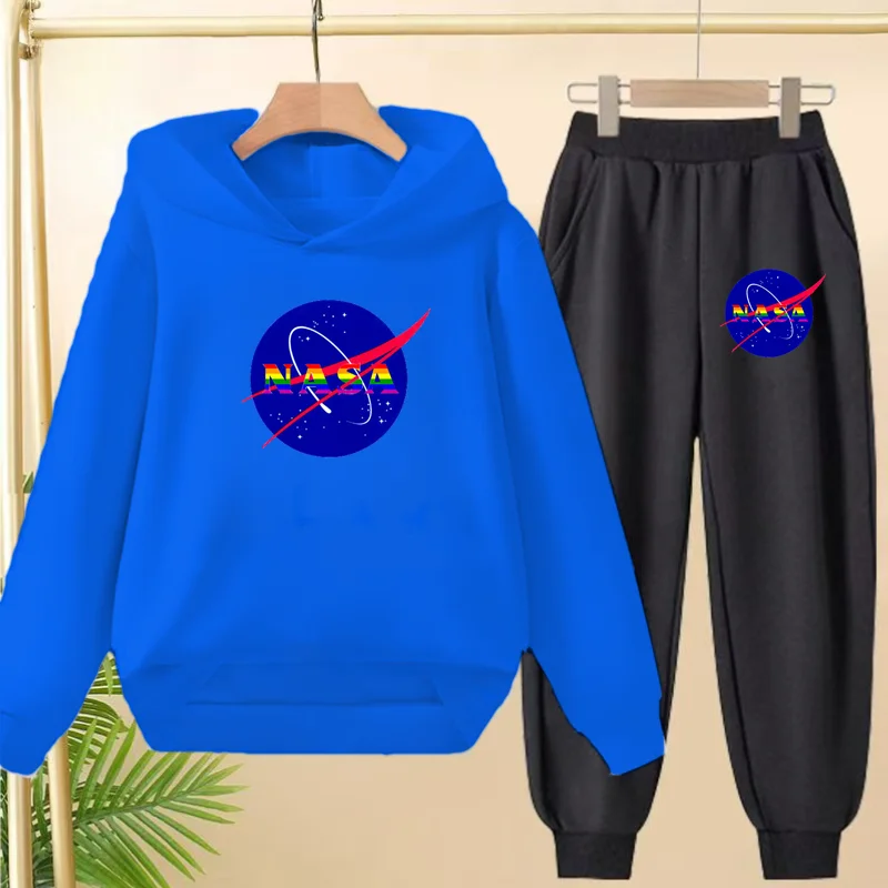 

Children Hoodie Two-Piece Set Sweatshirt+Pants Pretty Boys Girls Hoodie 3-13 Yrs Casual Fashion Letter Print Clothing Sports Set