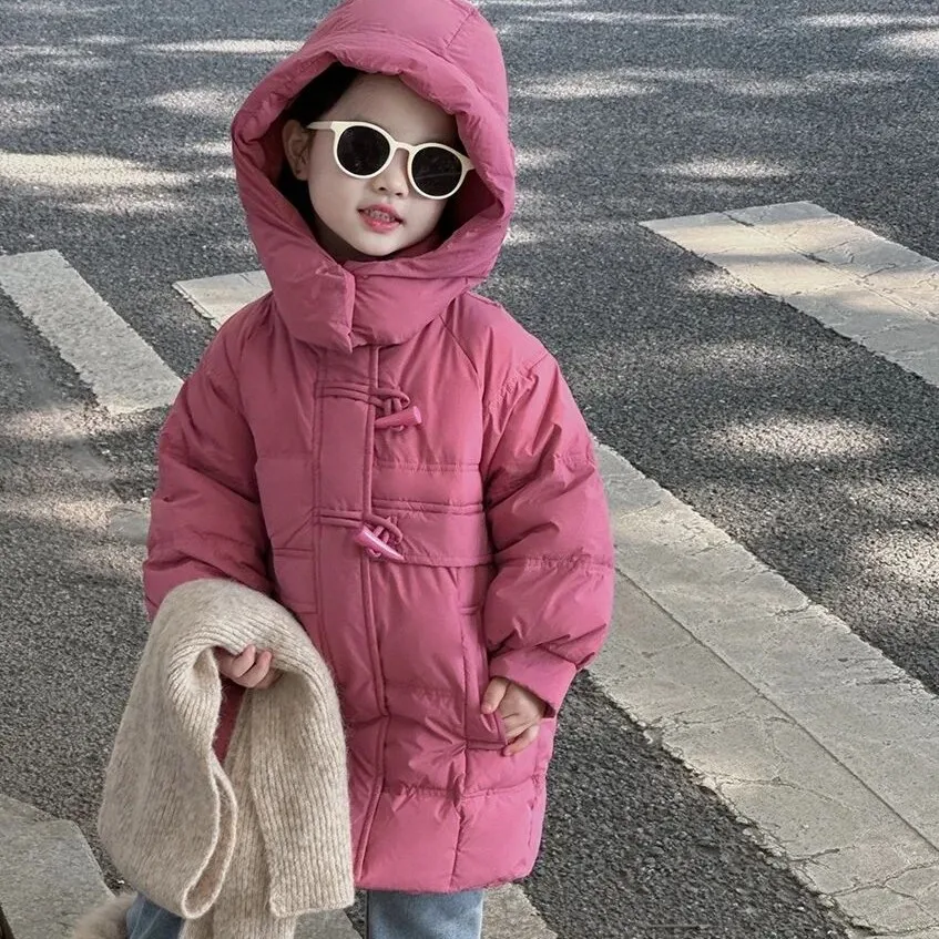 Winter warm Down jacket kids toddler girl clothes Girls clothing Thicken Parka Hooded Outerwear Coats Children snow suit