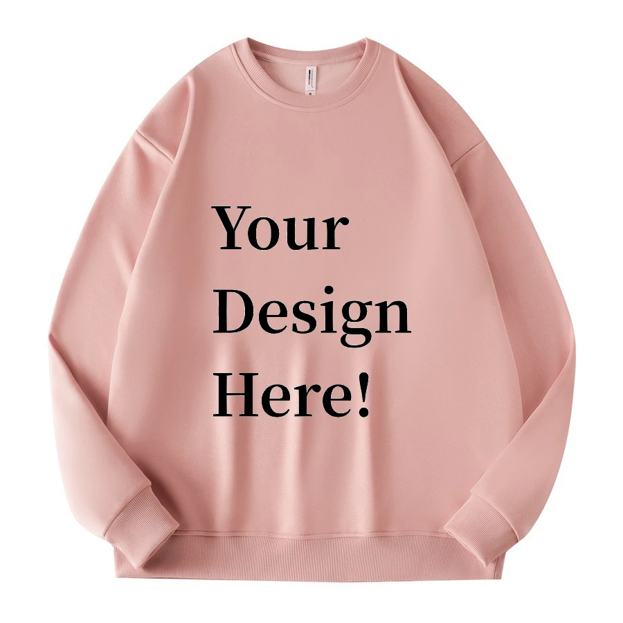 Custom Pullovers Fashion Matching Outfits DIY Print Your Like Photo Sweatshirts Long Sleeved Tees Customized Family Team Clothes