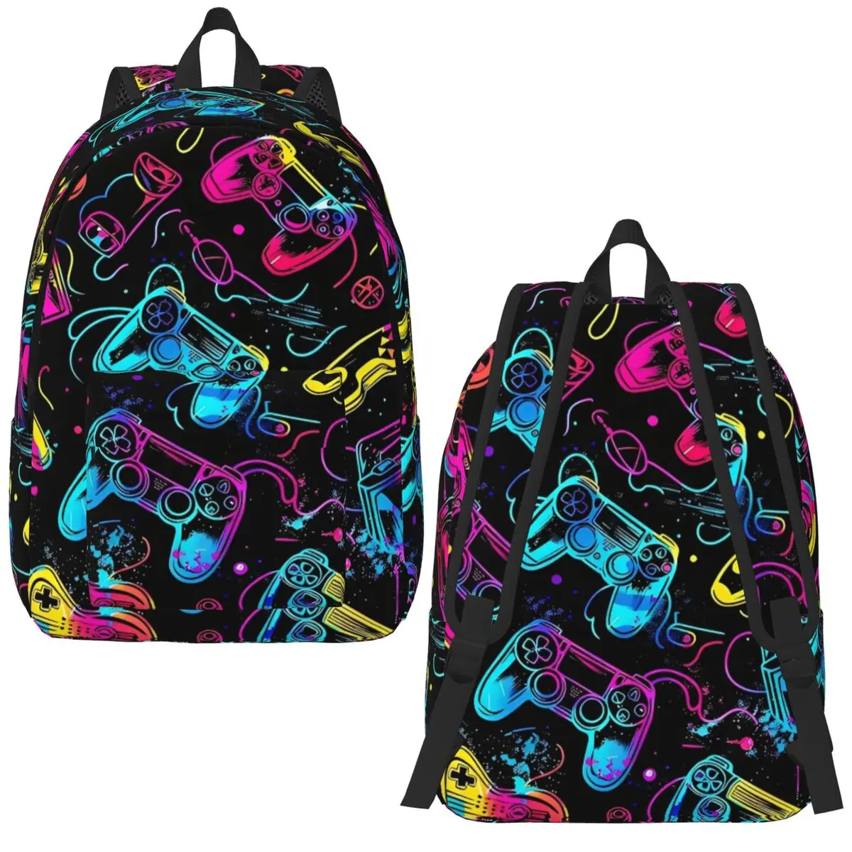 

Рюкзак с игровым контроллером для видеоигр для мужчин и женщин, школьный рюкзак для подростков, холщовые сумки для ноутбука, спортивные сумки