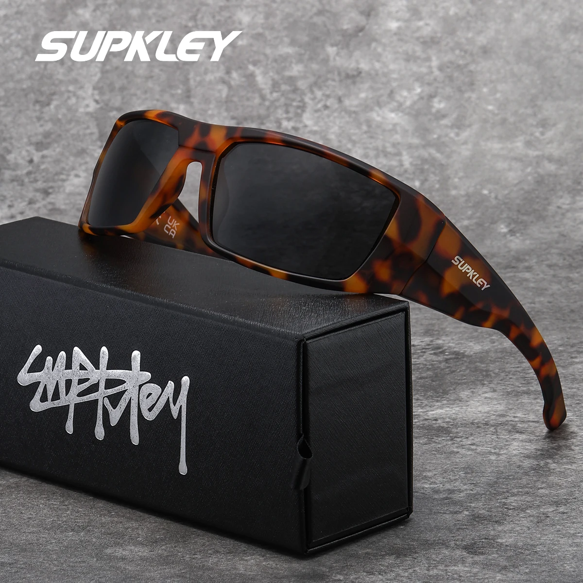 

SUPKLEY, 1 шт., женские модные поляризационные солнцезащитные очки, матовая текстура, легкая одежда, удобные мужские солнцезащитные очки для скалолазания и прогулок