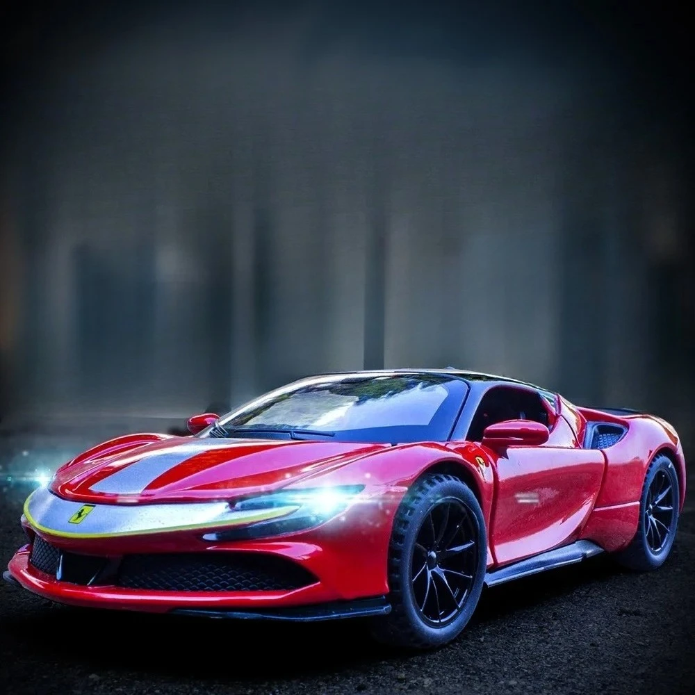 1:32  Alloy Sports Car Model Diecasts Metal Vehicles Car Model Sound Light Collection Simulation Car Toys Gift