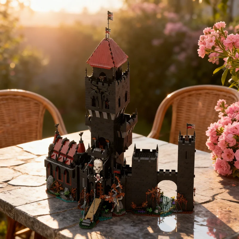 

5838 деталей MOC: Модель Замка-Башни «Ночной Болотный Лес» — Конструктор DIY, Подарок, Креативный Коллекционный Декор, Премиум-класс для Взрослых и Детей, Настольное украшение