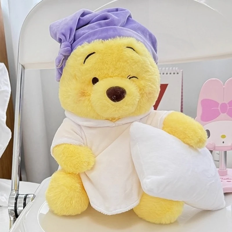25-55cm Sleepy Winnie The Pooh Chip&Dale Jack Ghost Pillow Doll Pajama Series Stitch Minnie Plush Toy Birthday Christmas Gift