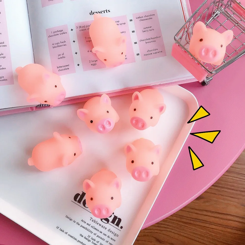 5pcs Fashion Cartoon Pig Pig Squeeze Slow Rebound Stress Release Decompression Cute Plushie Release Anxiety