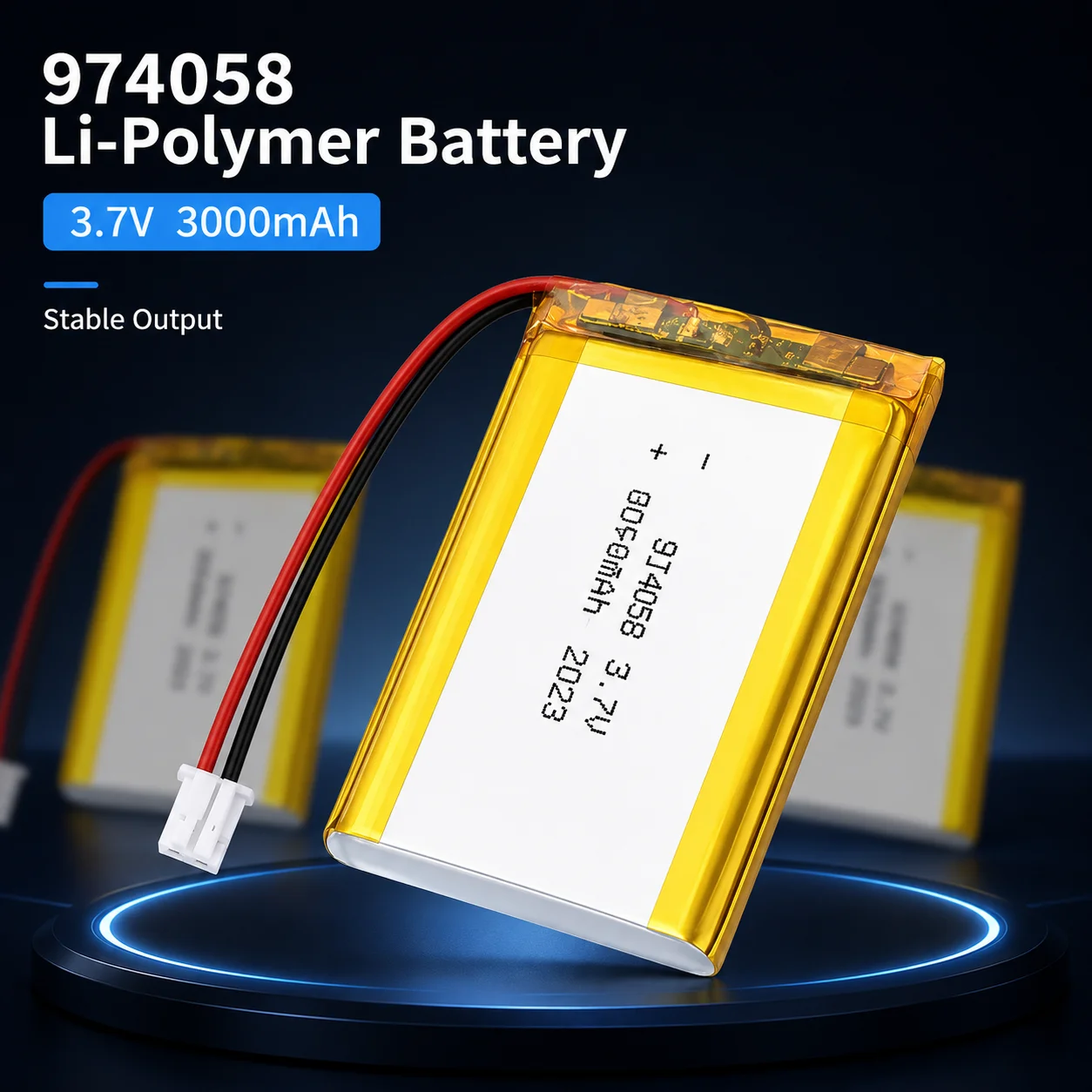 

3.7V 974058 Lithium Polymer Battery 3000mAh PH2.0 Plug Rechargeable Lipo Battery Cell For GPS Navigator