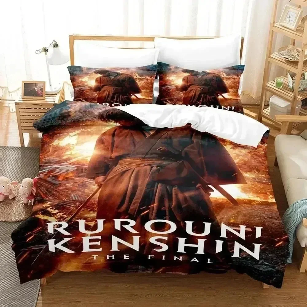 

Anime Rurouni Kenshin 3D NEW Duvet Cover Pillowcase Bedding Set Adult Boy Girl Bedroom Decoration Children Single Double Large