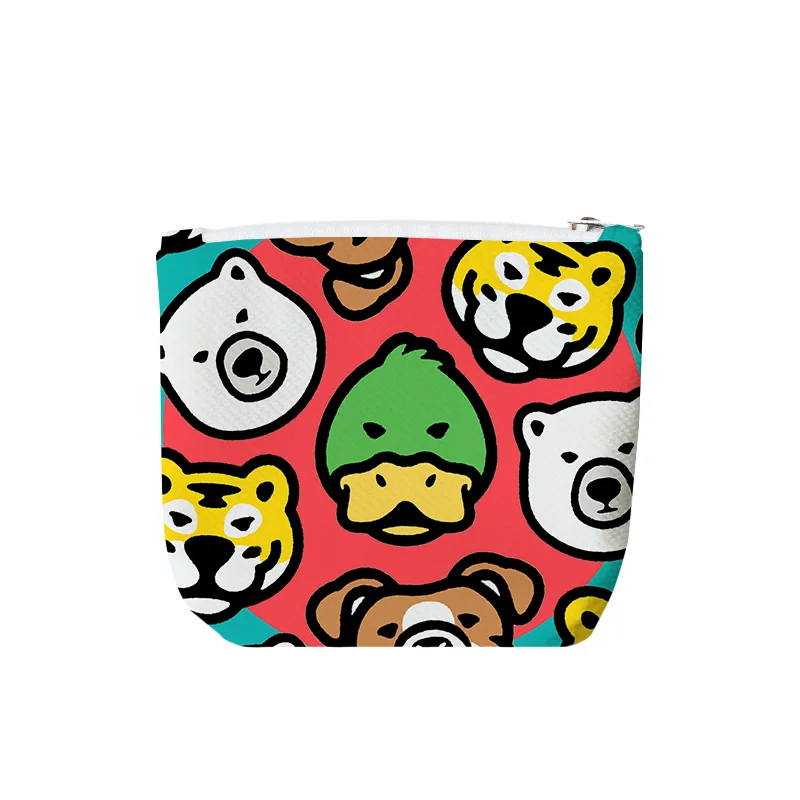 

Человеческая коллекция белого медведя, утки, тигра, нулевой кошелек для макияжа, портативная студенческая сумка для карточек, женский подарок