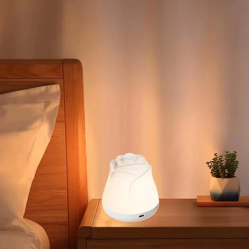 ABKP-Luce notturna a fiore per ragazza Luce notturna dimmerabile per asilo nido per bambini Lampada a fiori Luce notturna per asilo nido ad alta efficienza energetica
