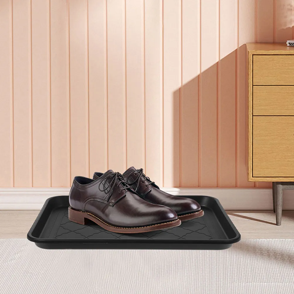 

2Pcs Boot Tray Large Shoes Mat Non-Slip Plastic Storage Tray Entryway Indoor Car Trunk Sundries Organizer Boot Mats for Entryway