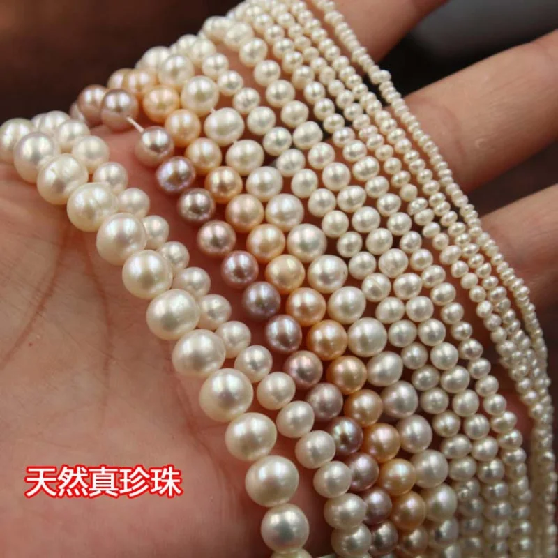 

Nuclear-Free Natural Freshwater Pearls Near Round Real Pearls Loose Pearls Factory WholesalediyJewelry Making Materials