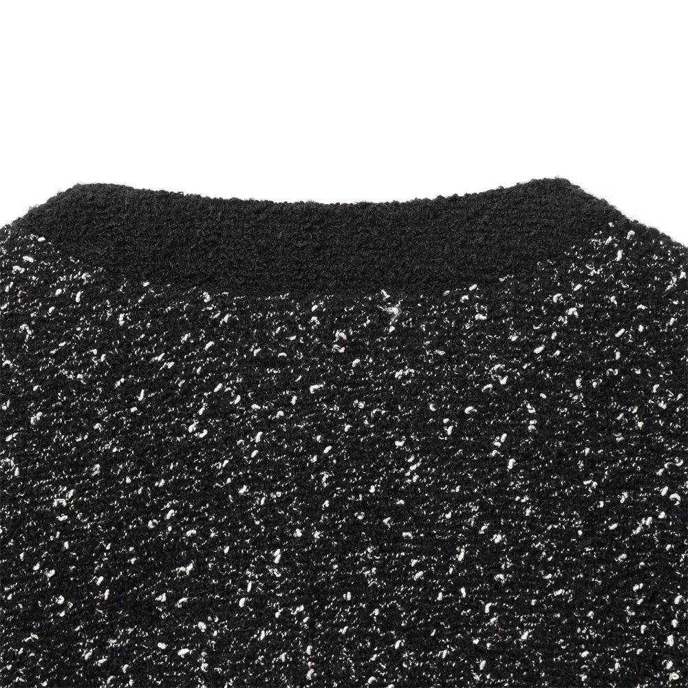 سترة نسائية جديدة غير رسمية بسيطة بأكمام طويلة مع زر بسيط مزخرف سترة جلدية قصيرة وسترة