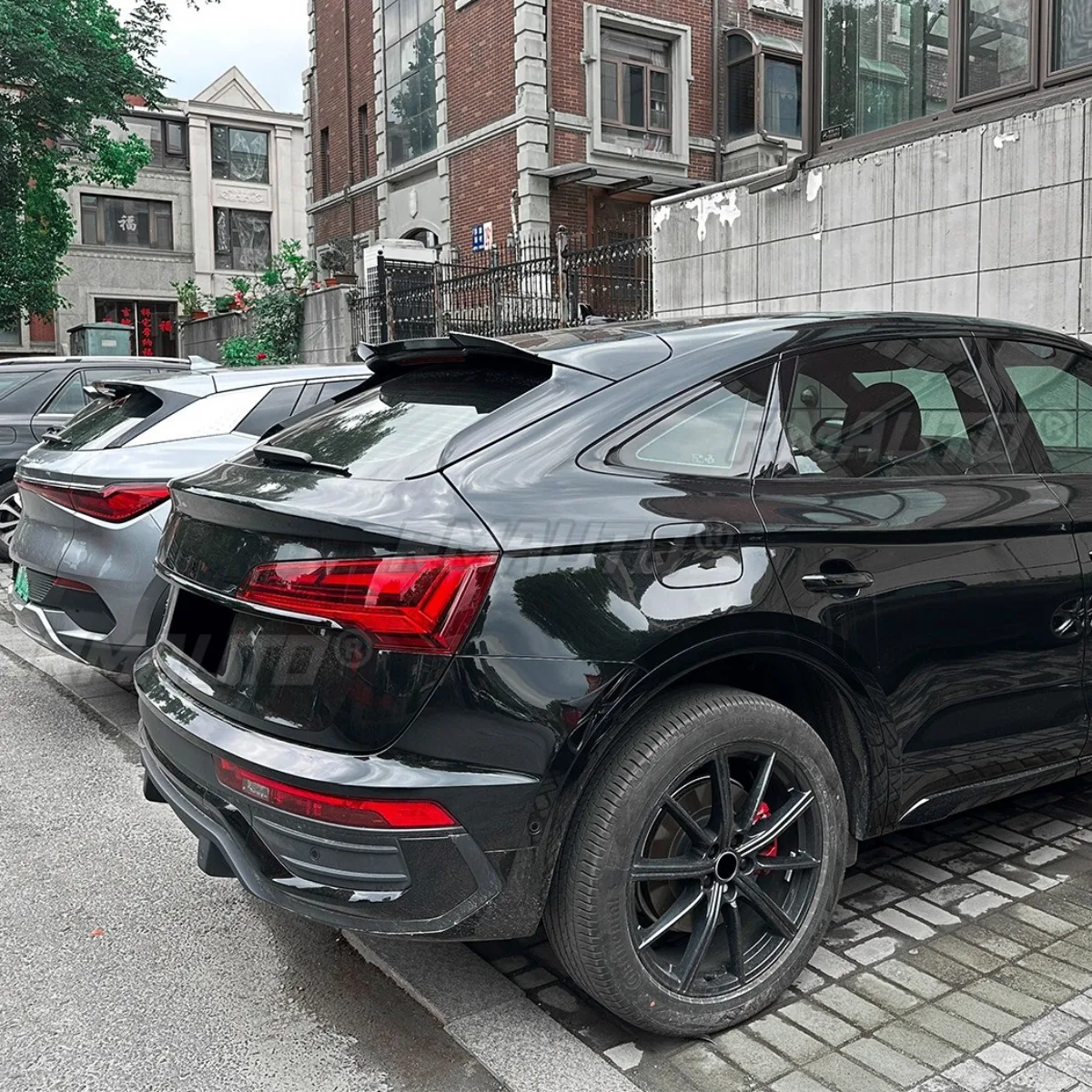 لأودي Q5 FY Sportback 2021 + الملحقات الخارجية سيارة الخلفي سبويلر الجناح الجذع المفسد الجذع الجناح سقف المفسد طقم الجسم