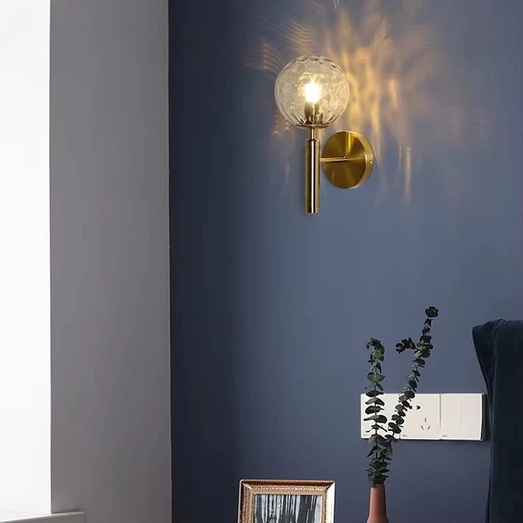 새로운 복고풍 디자인 장식 유리, 밤 집 독서 침대 옆 벽 램프