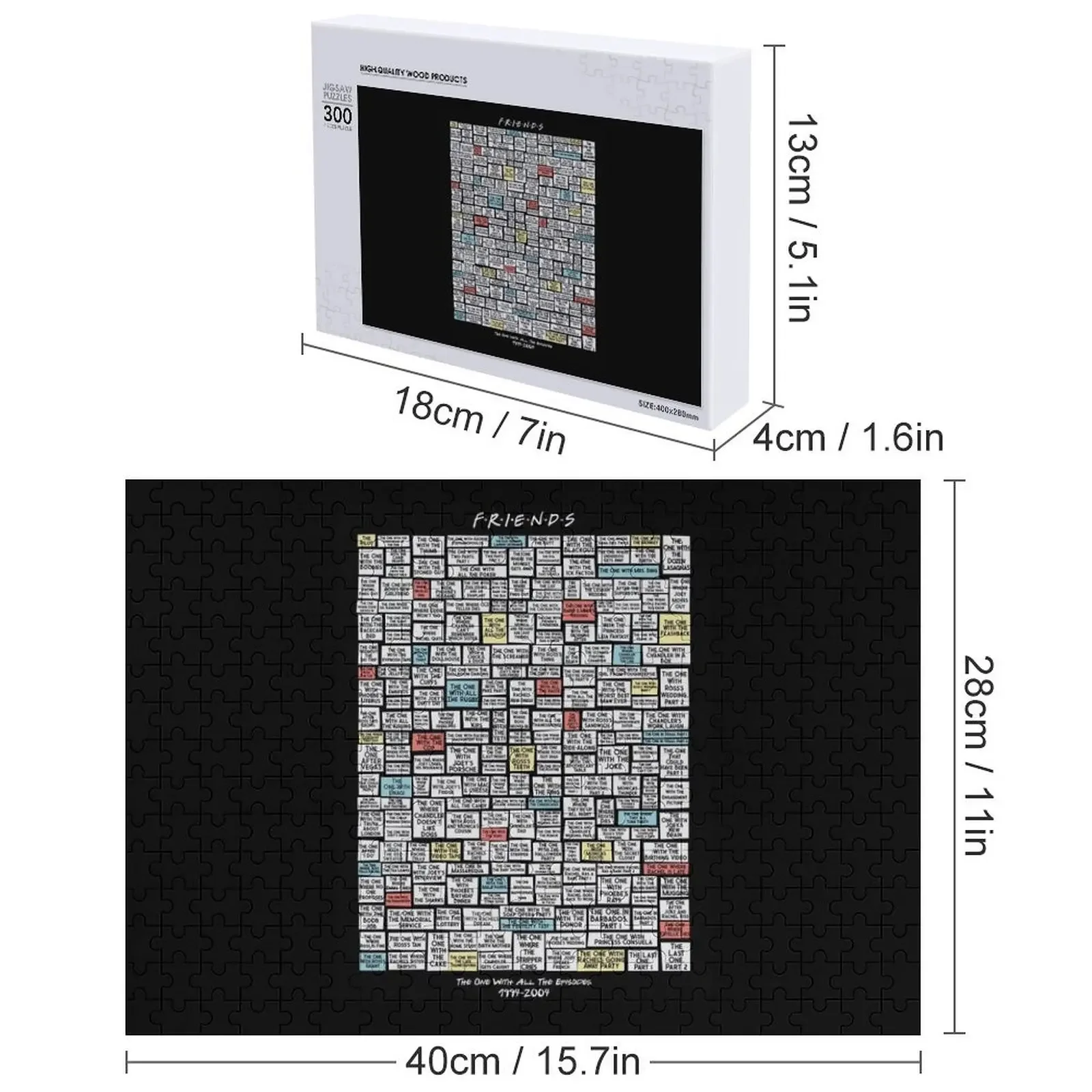 Układanka F.R.I.E.N.D.S Drewniane pudełka Spersonalizowany obraz Dziecko Drewniane personalizowane puzzle dla dzieci