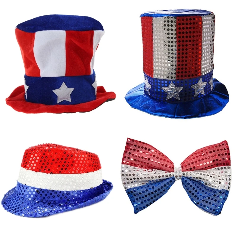 American Hat Special Day 4th of July Hats Patriotic Hat Stovepipe Hat Dropship