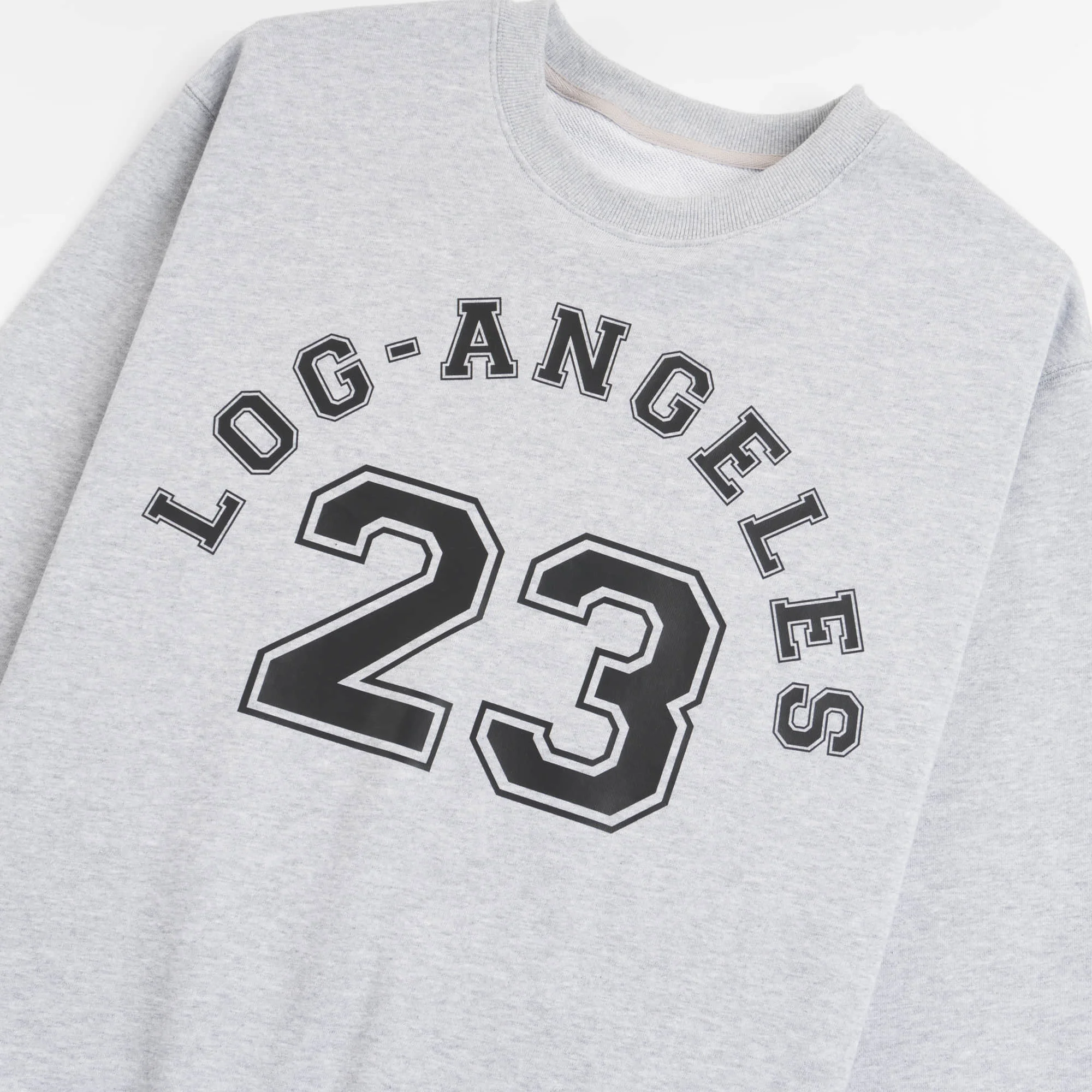 Mens Sweatshirt with Sporty 23 Graphic and Los Angeles Themed Arch Text Urban Streetwear Style Comfortable and Stylish