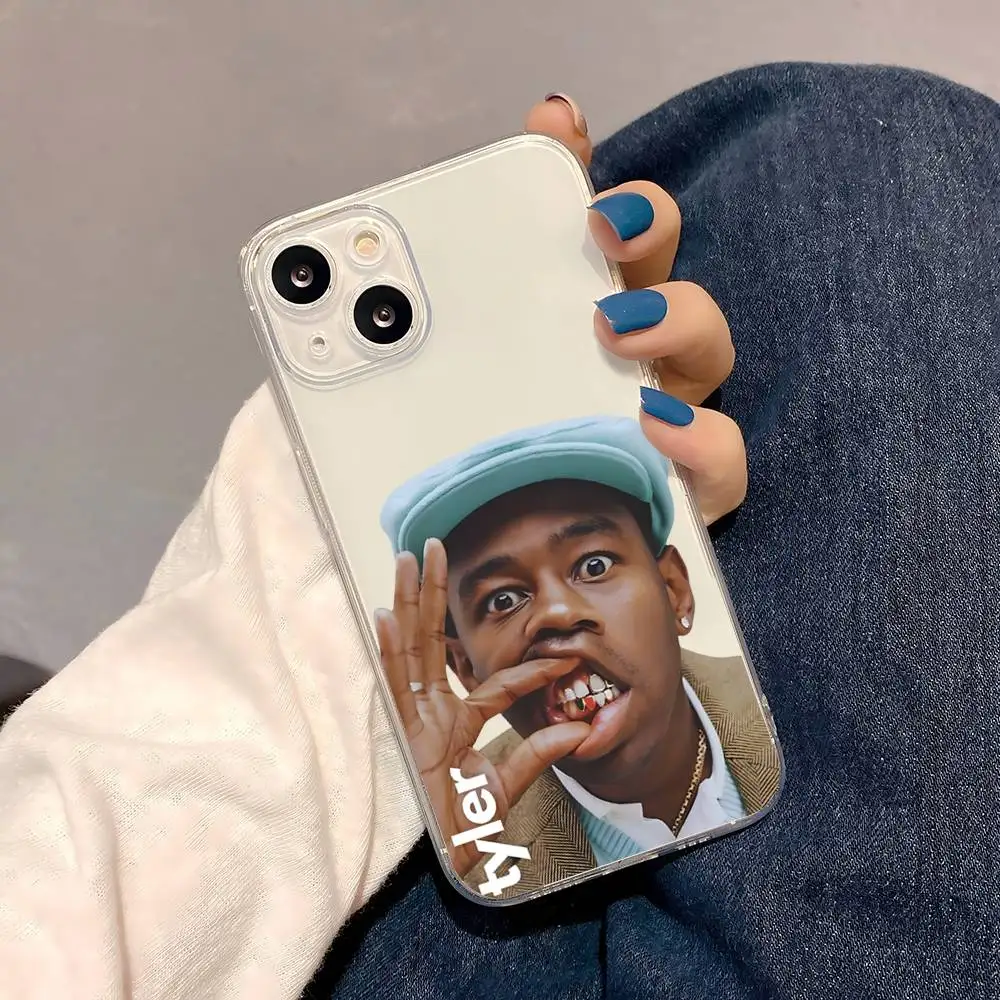 1 قطعة حافظة هاتف Tylers The Creator شفافة لهاتف آيفون 17 16 15 14 13 12 11 PRO MAX PLUS غطاء صغير ناعم صديق للبشرة
