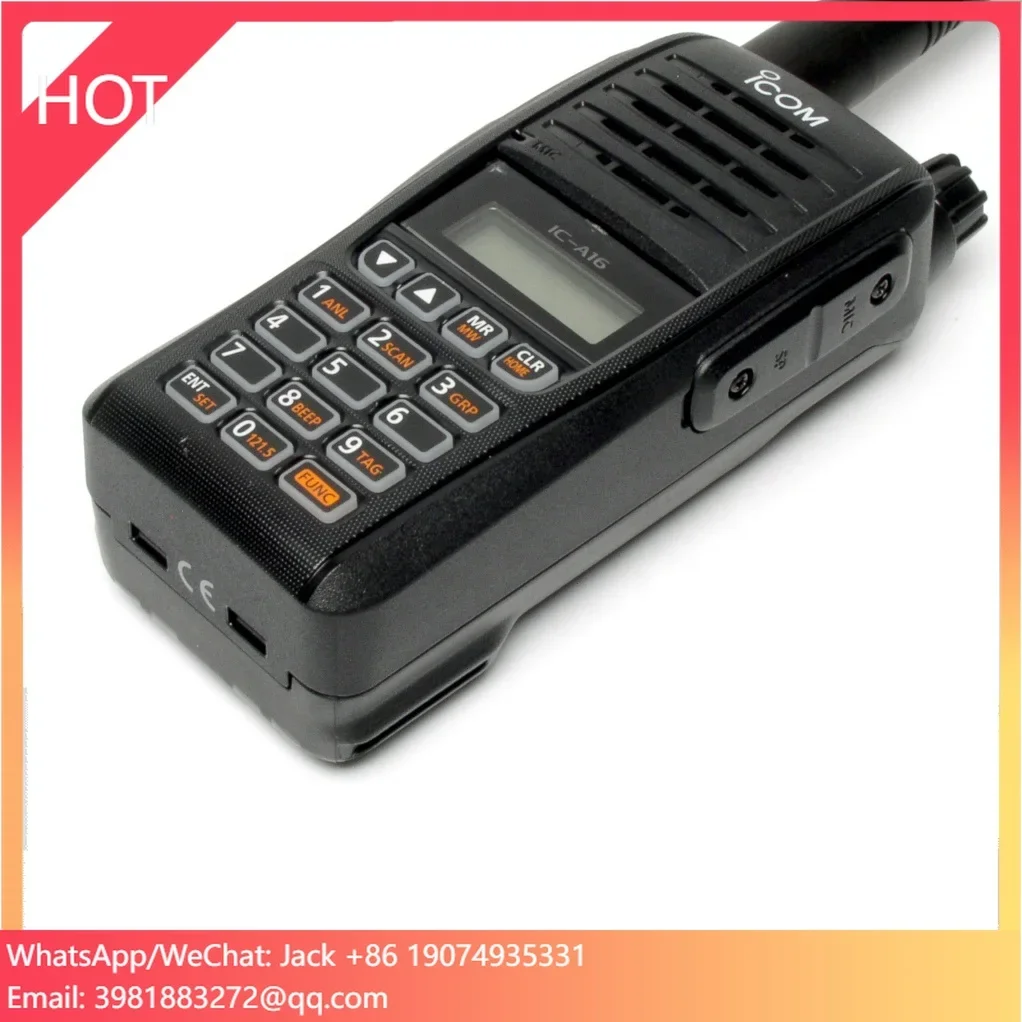 IC-A16 ICOM VHF Air Band Transceptor Rádio Portátil para Comunicação Plana IP54 Rádio Ground To Air com Língua Principal