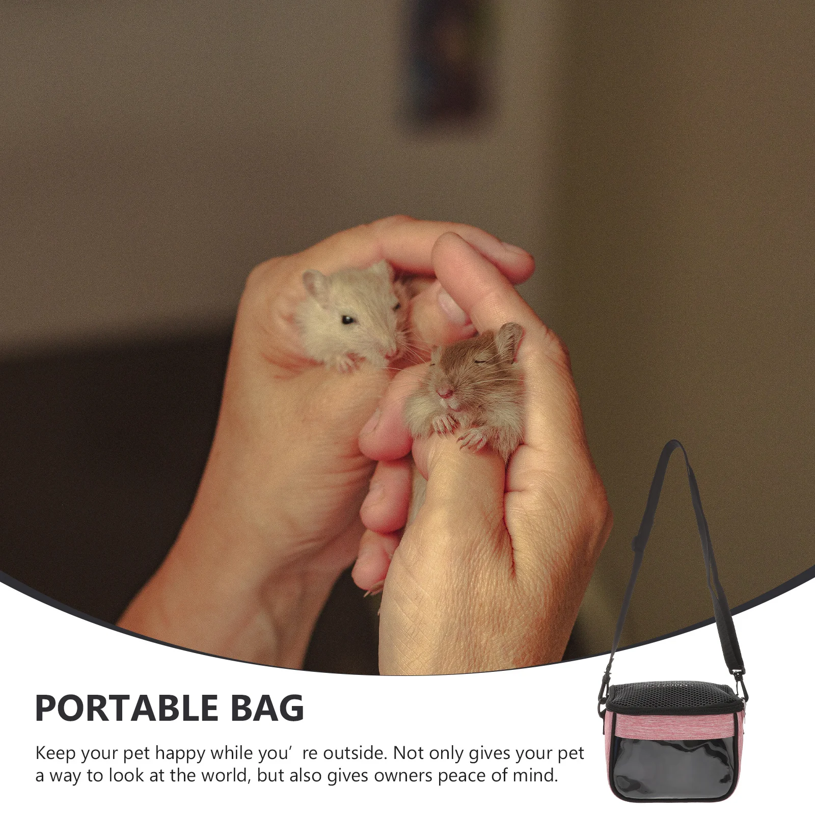 

Small Pet Carrier Bag Portable For Hamster Hedgehog Chinchilla Squirrel Outdoor Travel Lightweight Ventilated Pet Sling Handbag