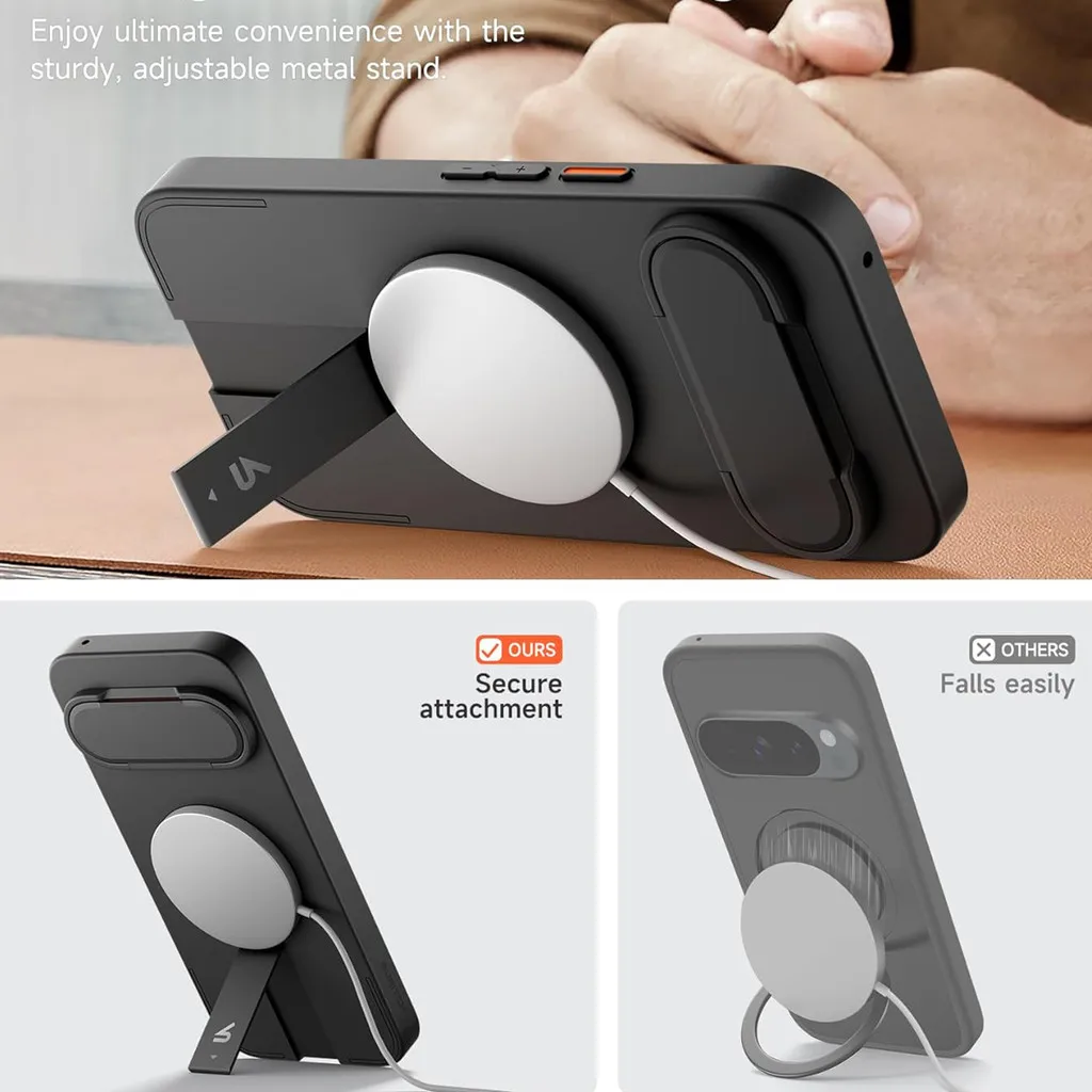 Etui magnetyczne SURITCH do Google Pixel 10 Pro XL z osłoną aparatu i regulowaną metalową podstawką — zdjęcie produktu 6