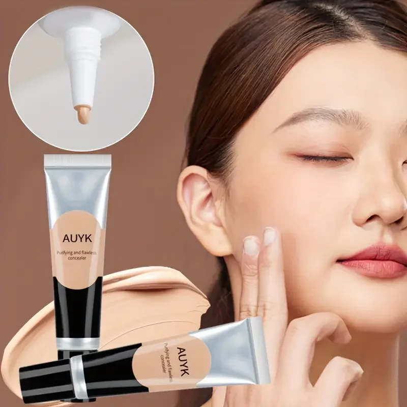 4 Color Full Face Cover Concealer Cream,Full Coverage for Dark Circles,Tear Stains,Lightweight Cream,Natural Finish,Long-Lasting