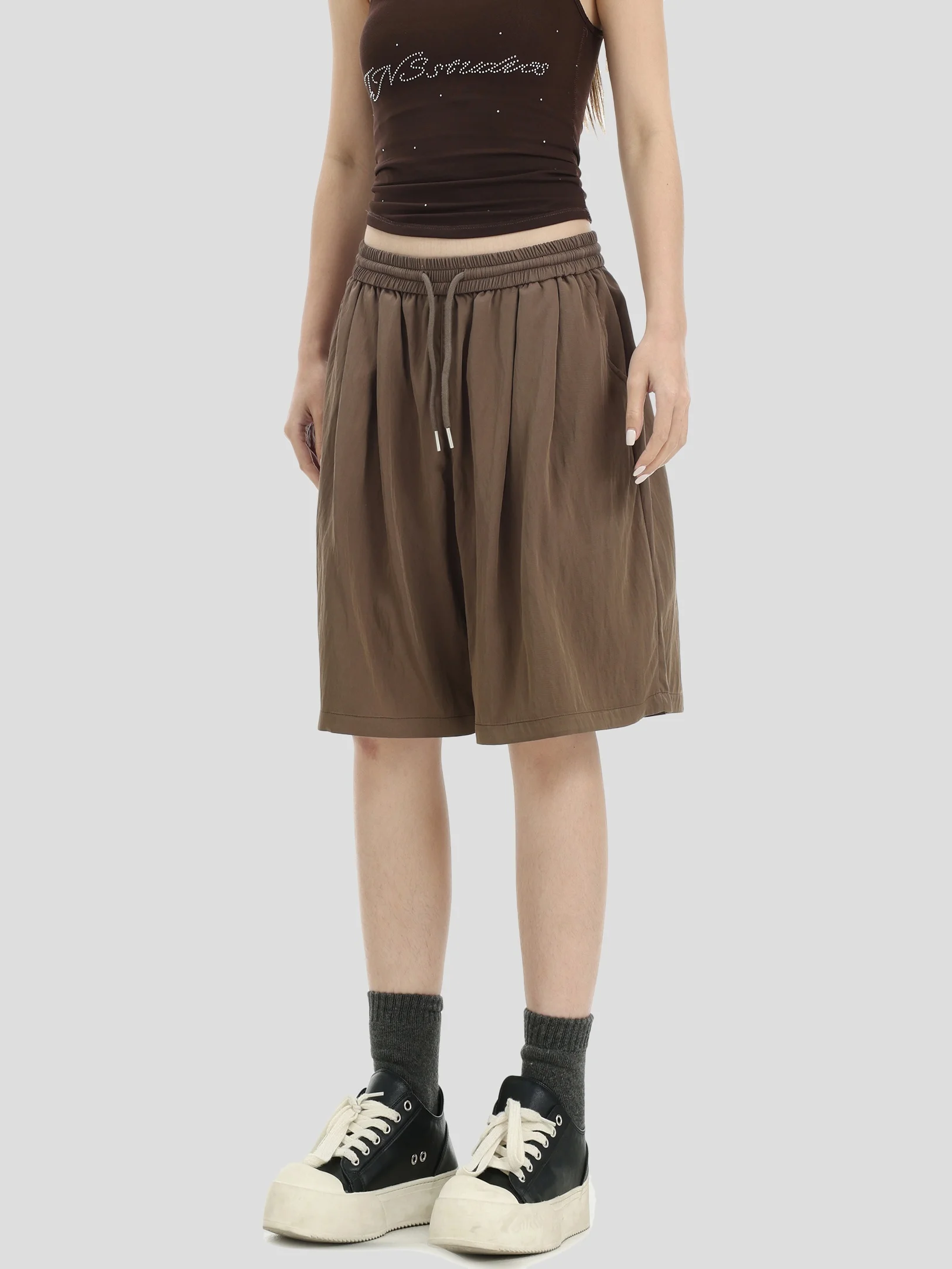 

Брюки RUTO STUDIO с охлаждающим эффектом и американской вышивкой, прямого кроя, для пар, летняя мода