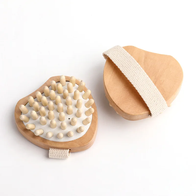 فرشاة حمام على شكل قلب، وسادة هوائية للتدليك، فرشاة حمام خشبية عبر الحدود، مشط أسنان مستدير من أمازون