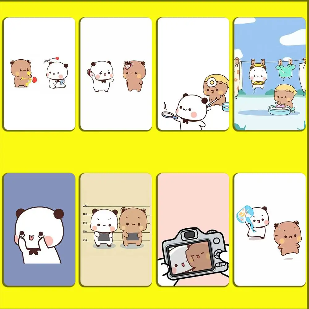 

Cartoon Funny Bubu Dudu Card Stickers For Debit Bank Credit Cards Metro Bus Pass Sticker Decoration Cover Skin