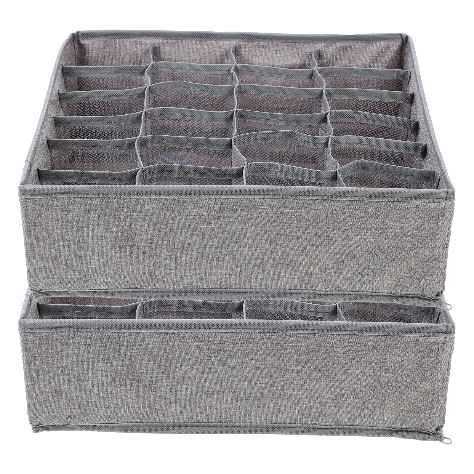 

2Pcs Underwear Organizer Box Foldable Drawer Organizers for Socks Bras Belts Ties Storage Closet Bedroom Bathroom Wardrobe Chest