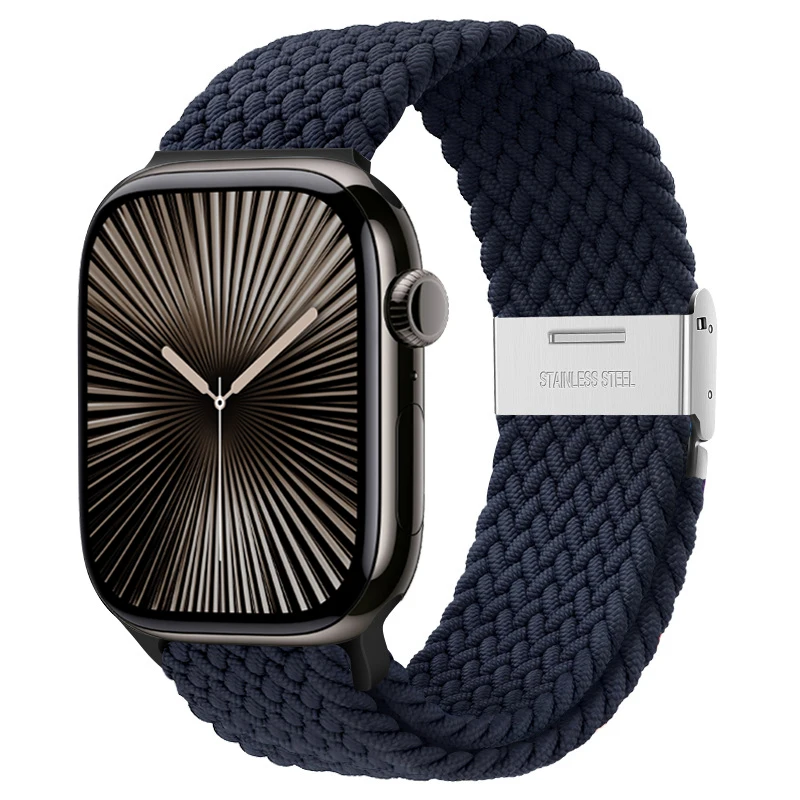 Armband für Apple Watch 46mm 45mm 44mm 49mm 40mm 41mm 42mm Geflochtenes Schlaufenarmband iWatch Serie 12 11 10 8 9 7 SE Ultra