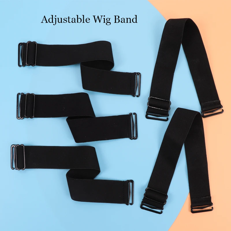 Adjustable Elastic Band For Wigs Removable Wig Straps For Making Wigs Non Slip Elastic Band Around With Adjustable Buckle,Hooks