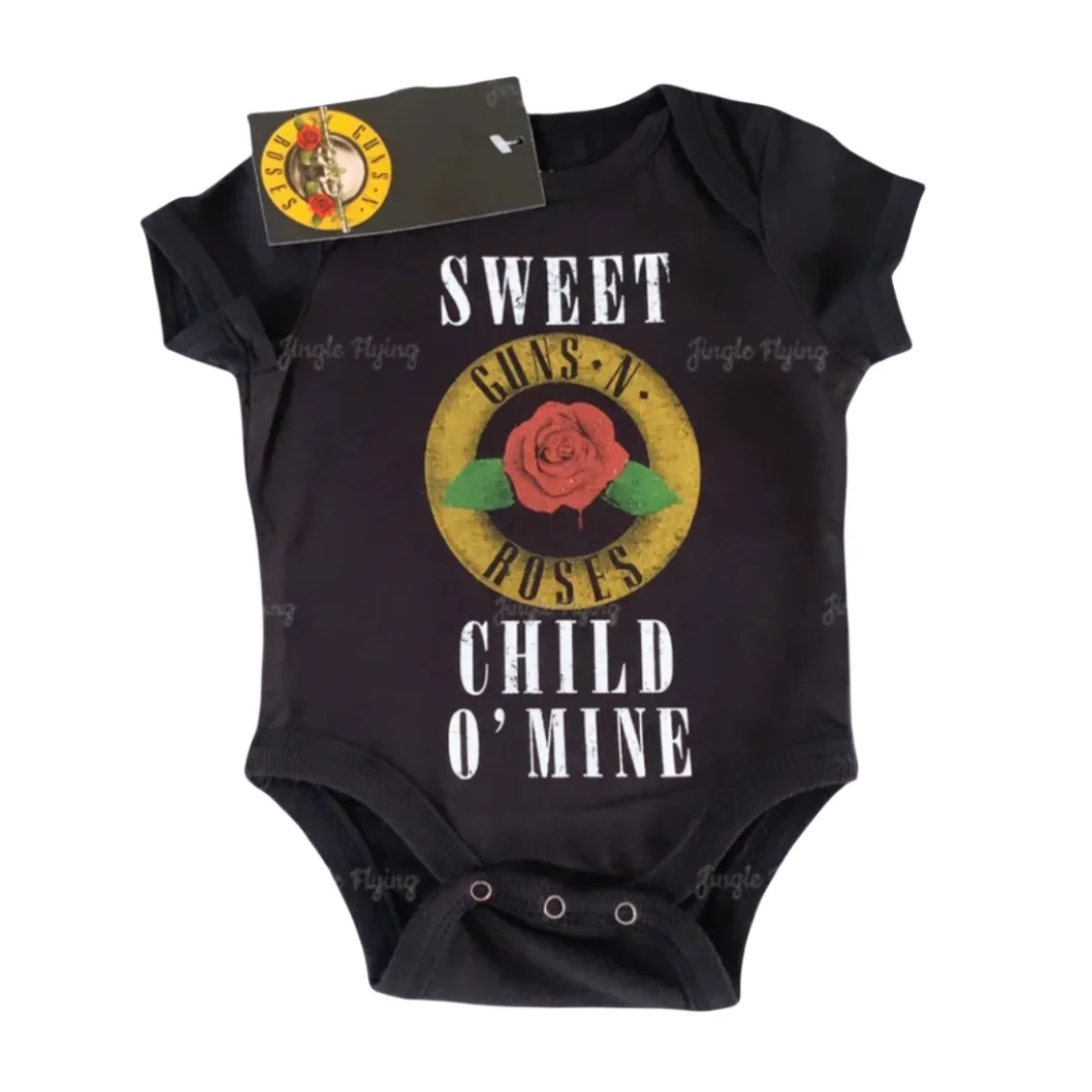 Guns N\' Roses Rock Music Baby Vest Band Baby Bodysuit Baby Shower Gift Sweet Child Grow