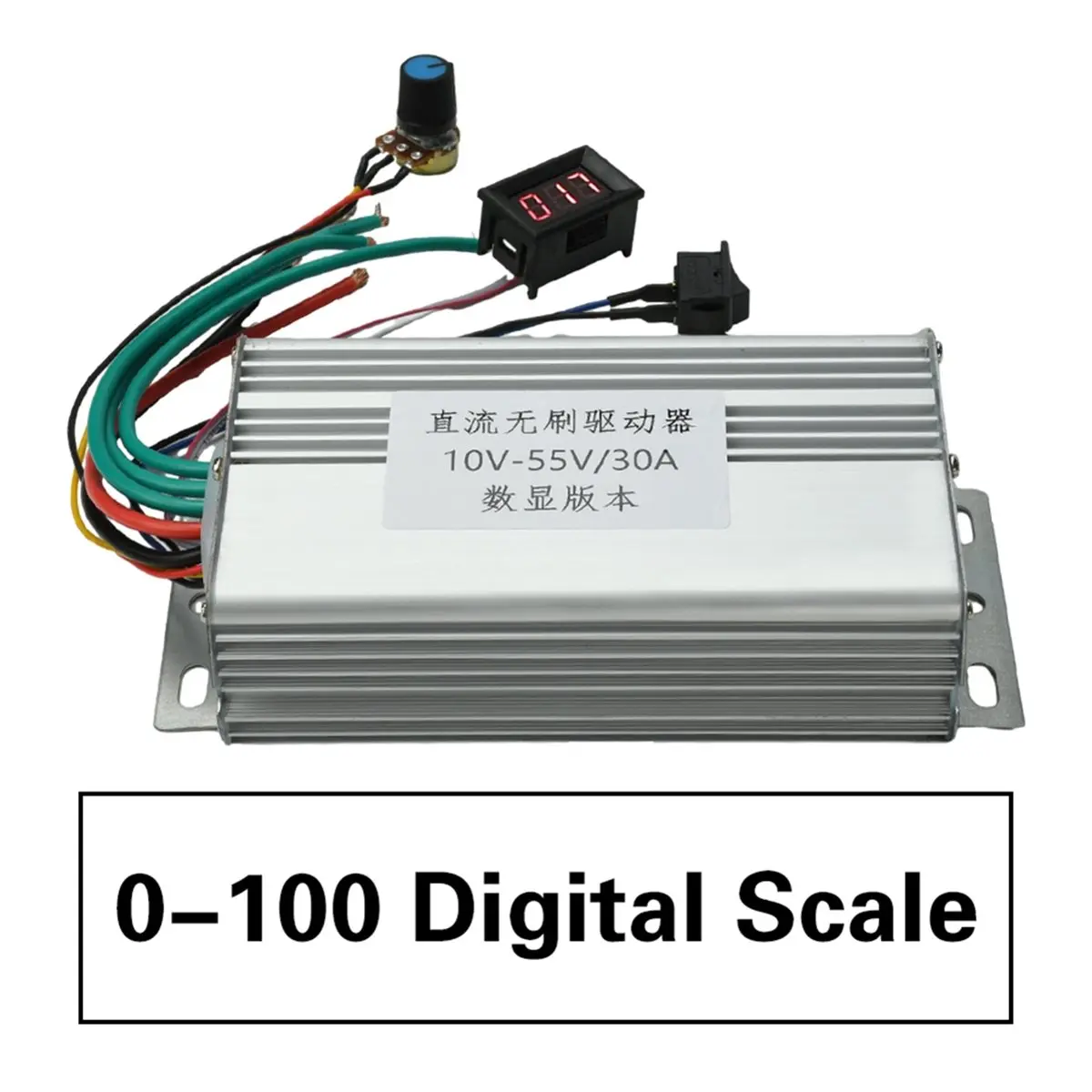 11·11COUPON New 30A DC 10-55V Brushless Motor Controller Three-Phase BLDC Brushless ESC Digital Display Speed Regulator Board