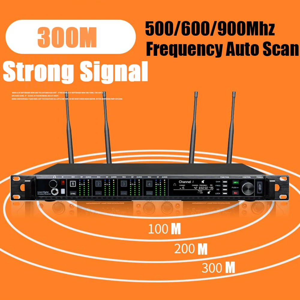 Leicozic AD4Q 4 Channel Wireless Microphone Professional Stage Microfone Condsensor KSM11 KSM9 BETA87A Capsule 500/600/900Mhz