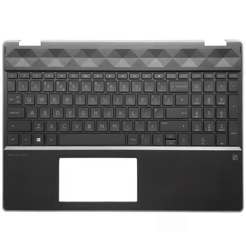 Imagem -02 - Laptop Palmrest Keyboard Case Versão em Inglês dos Eua Capa Superior X360 15-dq 15t-dq Tpn-w140 Novo