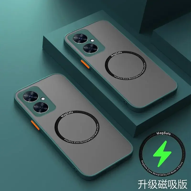 

Case For Huawei nova Y73 Simple New Business Skin Matte Magnetic Cover For Huawei nova Y73 5G Shockproof Bumper Funda